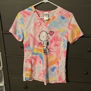 Peanuts scrub top